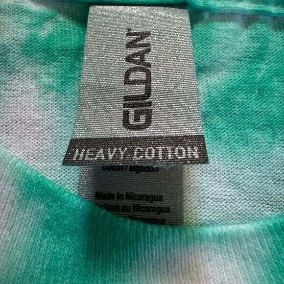 Gildan tie dye long sleeved T-shirt with SUNDAE DONUTS logo on front NWOT L - Picture 10 of 11